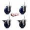 Service Caster 4 Inch Solid Polyurethane Wheel Swivel 58 Inch Threaded Stem Caster Set 2 Brakes SCC SCC-TS20S414-SPUS-58212-2-PLB-2 - alternate 2